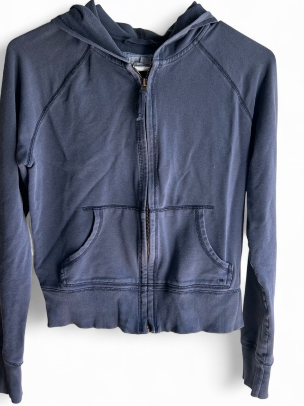 Aerie Womens Navy Zip-Up Hoodie size small